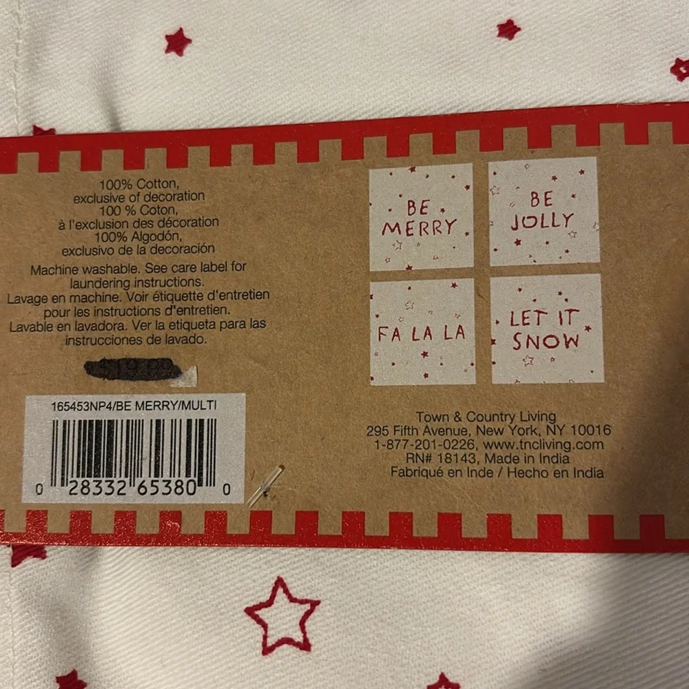 4 Christmas Cotton napkins